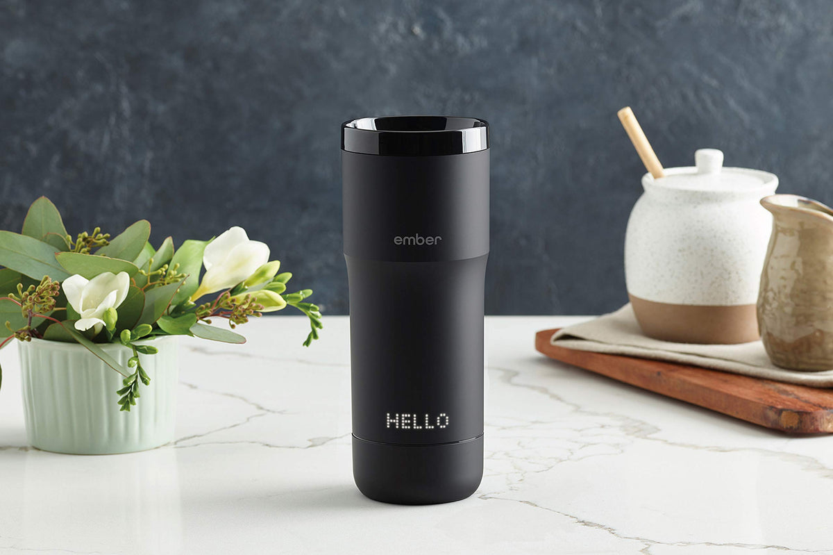 Black 12 Ounce Temperature Control Travel Mug L1470