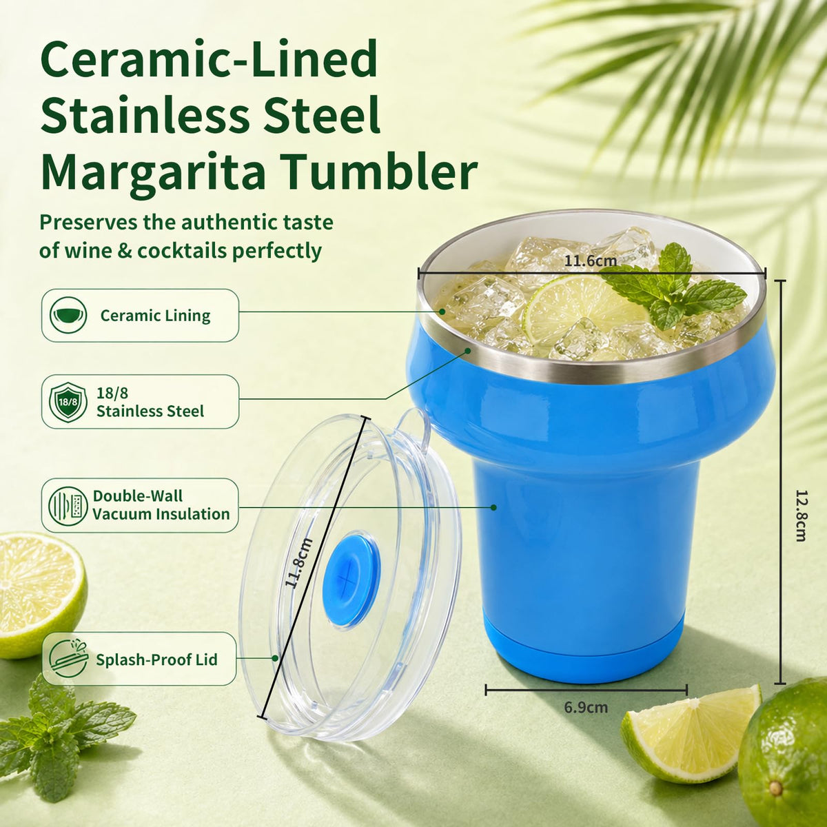 16oz Insulated Tumbler with Lid & Straws W162787