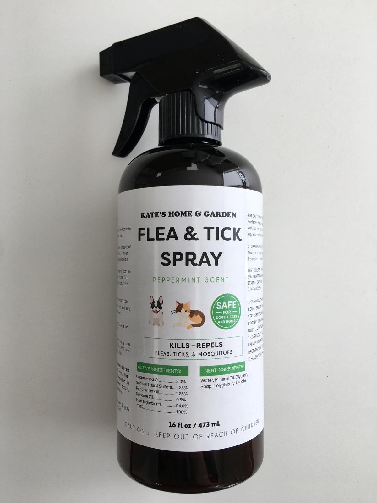 Flea and Tick Spray for Dogs & Cats 16oz H38401