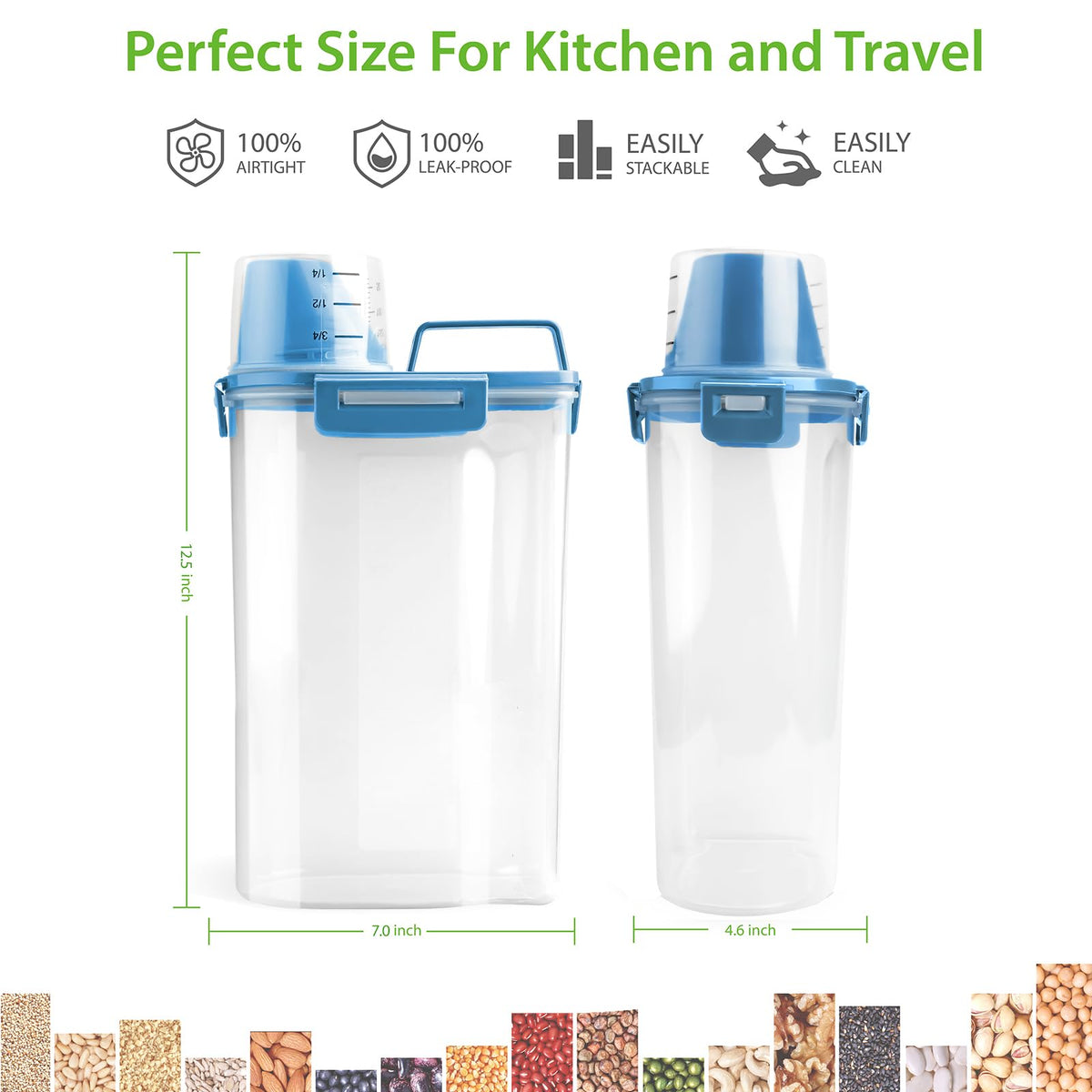 Airtight Rice Storage Container with Measuring Cup Y29157