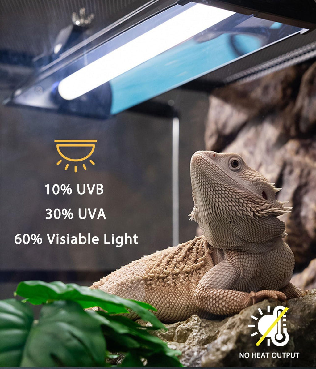8W 12 Inch Switchable 10.0 & 5.0 UVB Reptile Light Fixture Combo Kit Q9827