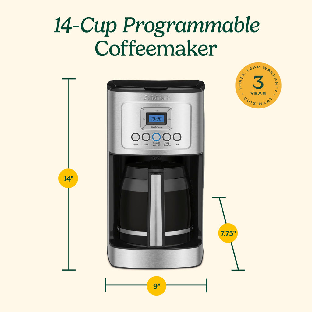 Programmable 14-Cup Glass Carafe Coffee Maker D85565