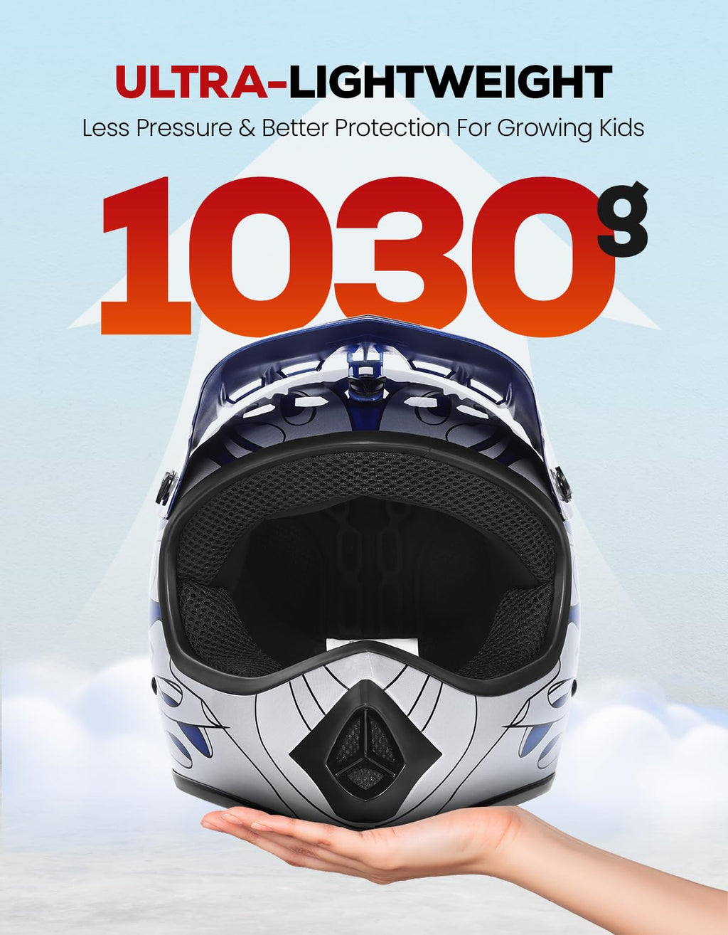 Youth DOT Approved Full Face Motocross Helmet D4595