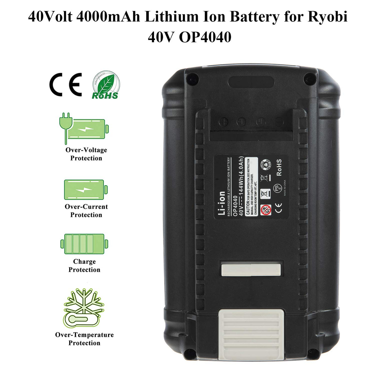 40V 4.0Ah Replacement Battery C4378