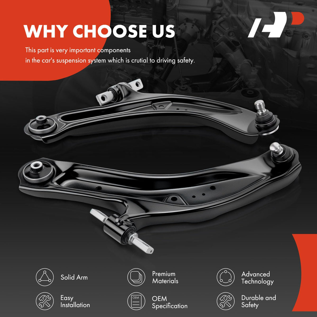 Front Lower Control Arm with Ball Joint & Bushing Z6400