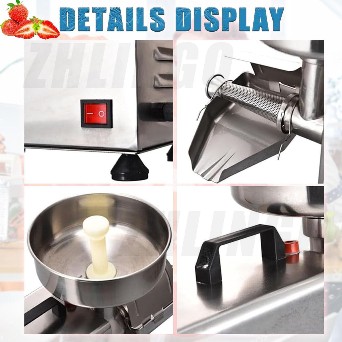 450W Electric Tomato Strainer and Press Stainless Steel O45590