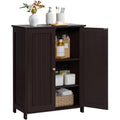 Small Espresso Bathroom Storage Cabinet with 2 Doors T340