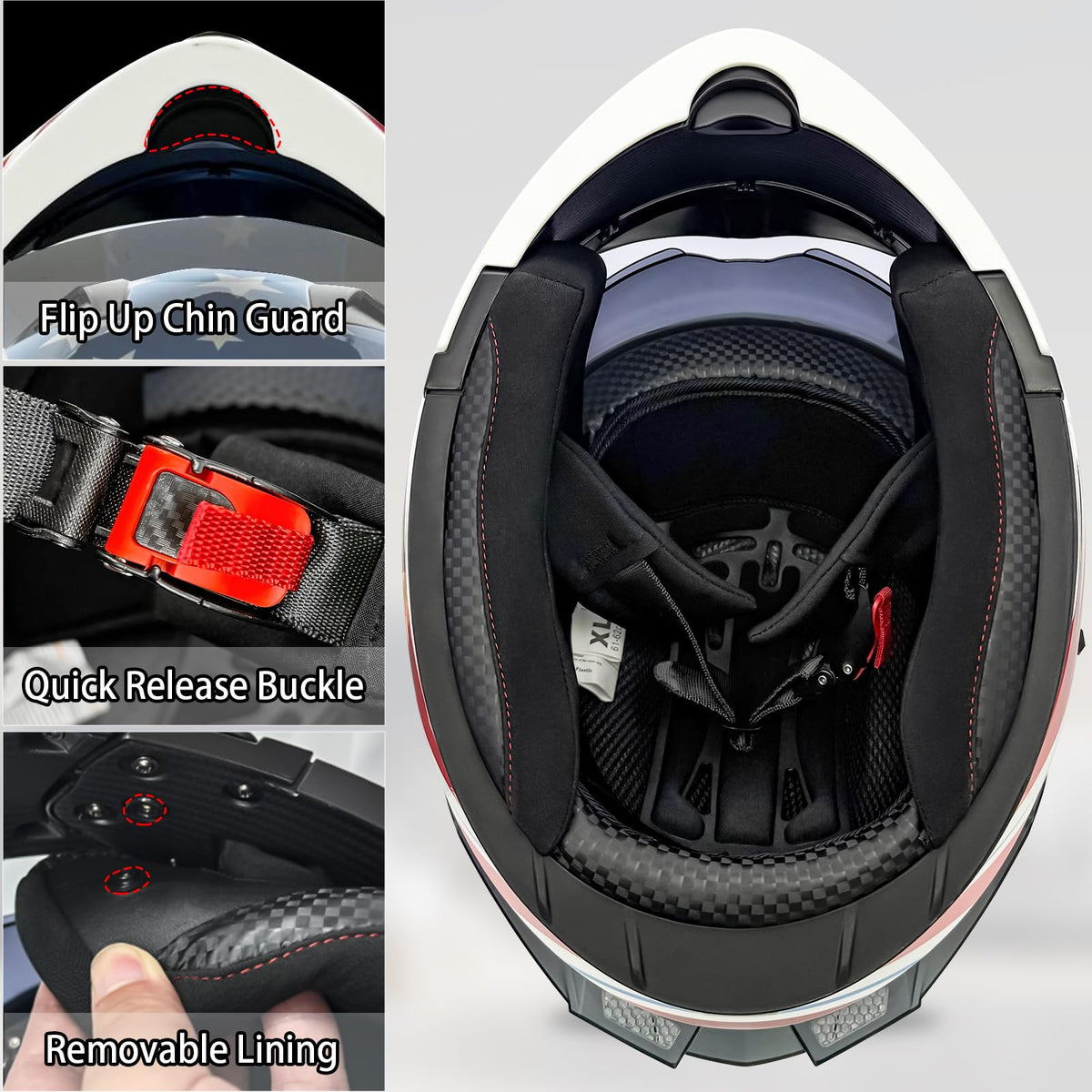 DOT Approved Dual Visor Full Face Motorcycle Helmet C5317