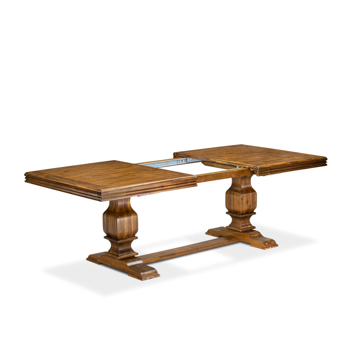 9 Piece Dining Table Set with 8 Beige Fabric Chairs D69899