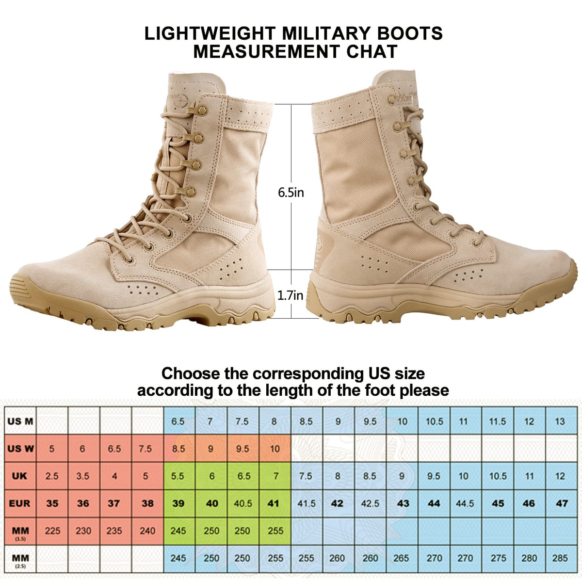 Lightweight Tactical Military Work Boots X46127