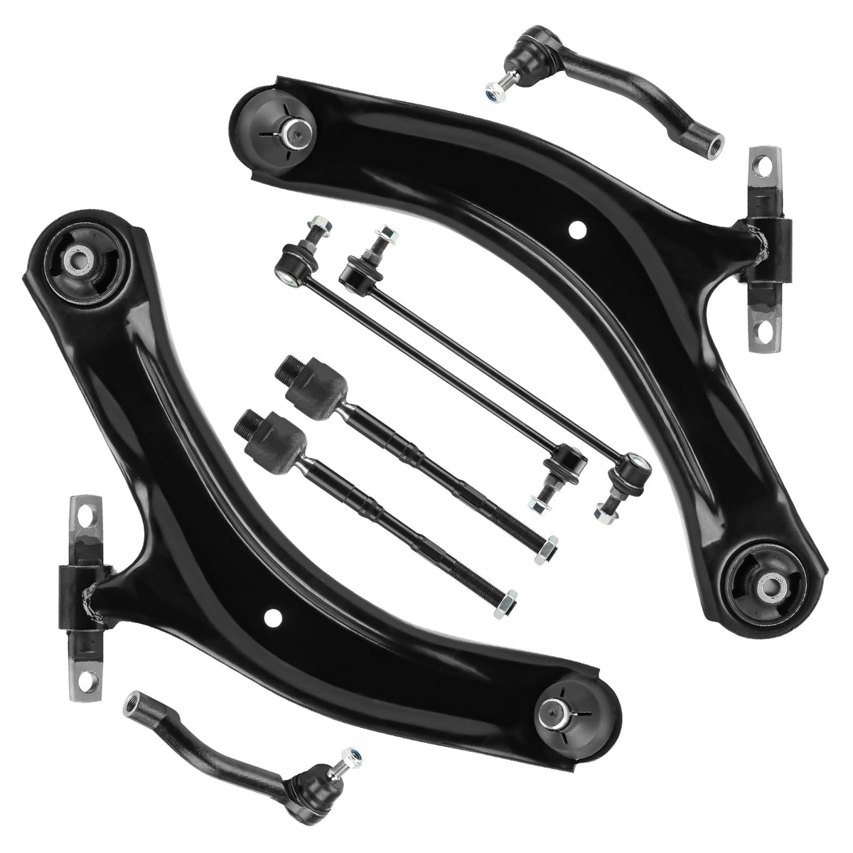 Front Lower Control Arm End Link Sway Bar Tie Rod 8Pcs Suspension Kit H21514