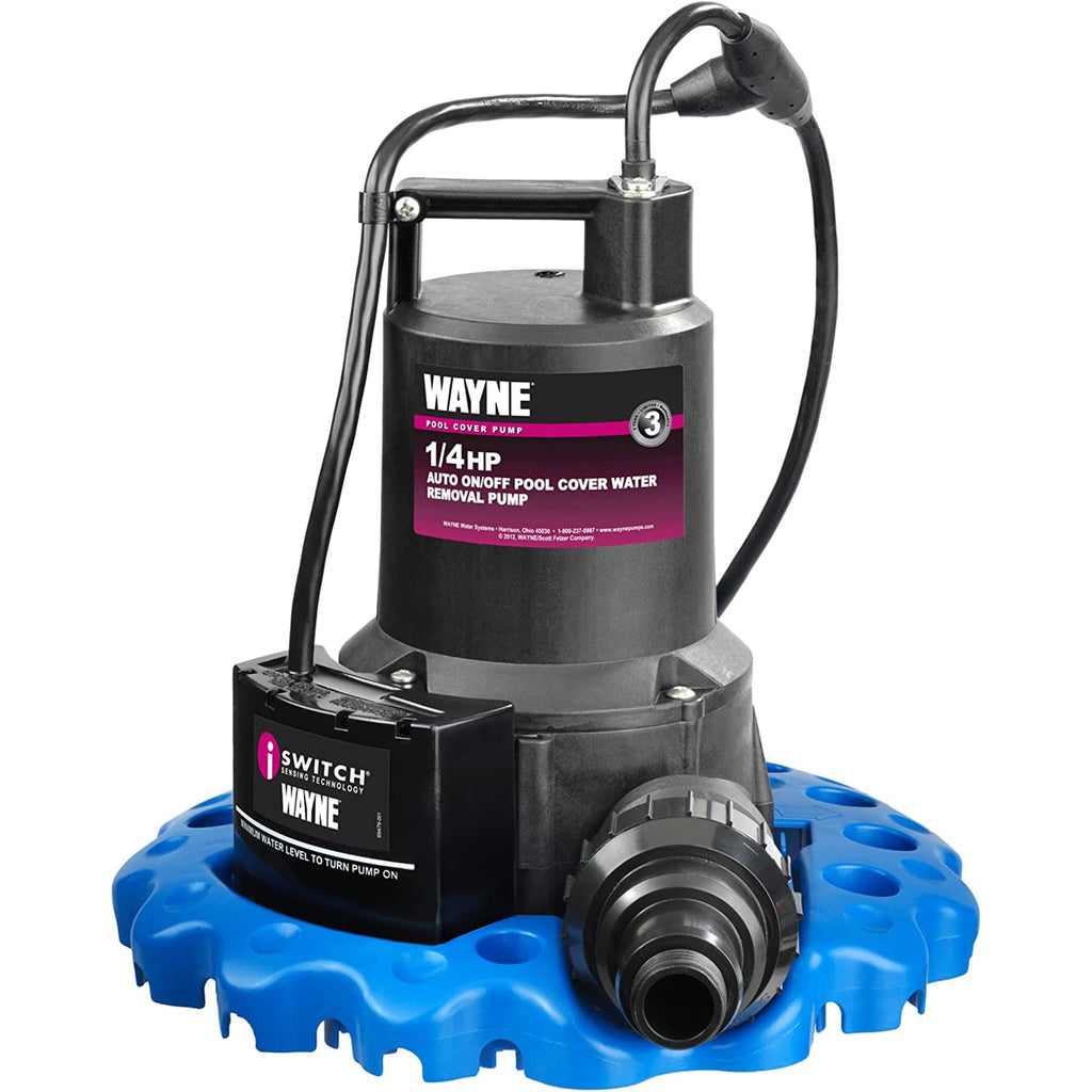 Blue Pool Cover Pump & 5/8 in. x 100 ft. Garden Hose K7030
