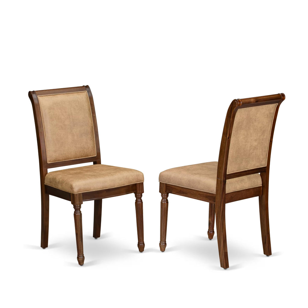 9 Piece Dining Table Set with 8 Beige Fabric Chairs D69899