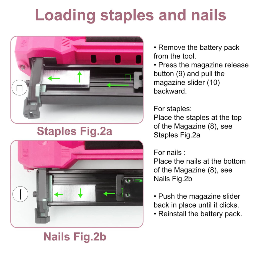20V Cordless 18 Gauge 2 in 1 Brad Nailer & Stapler Kit V3890