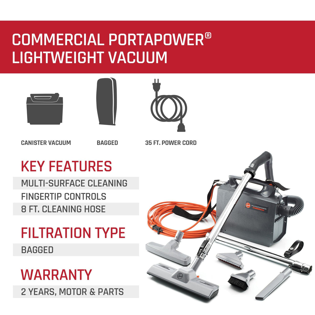 Commercial Canister Vacuum Cleaner V8666