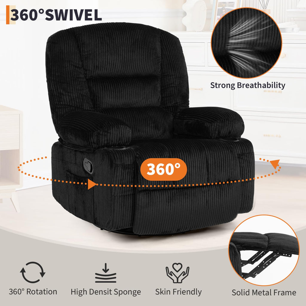 Oversized Swivel Rocker Recliner Chair Z603