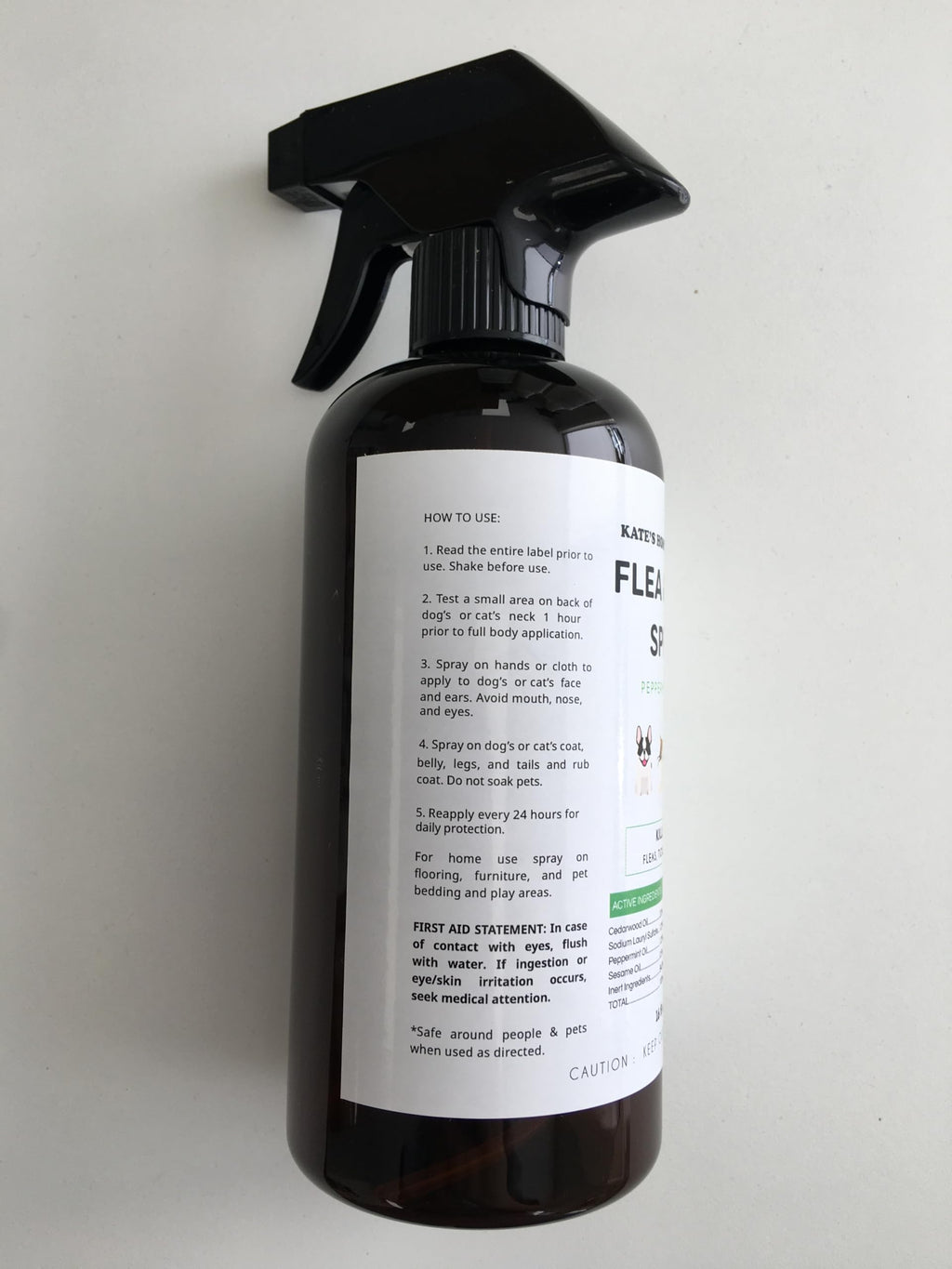 Flea and Tick Spray for Dogs & Cats 16oz H38401