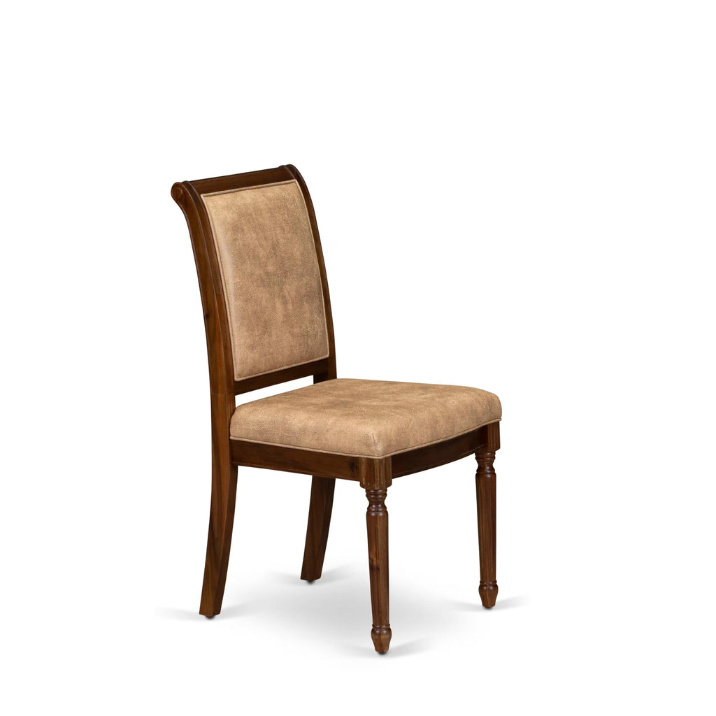 9 Piece Dining Table Set with 8 Beige Fabric Chairs D69899