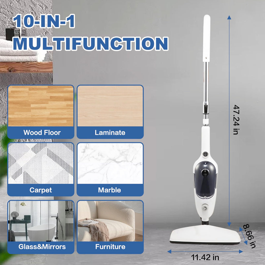 10-in-1 Detachable Handheld Steam Mop Cleaner P46137