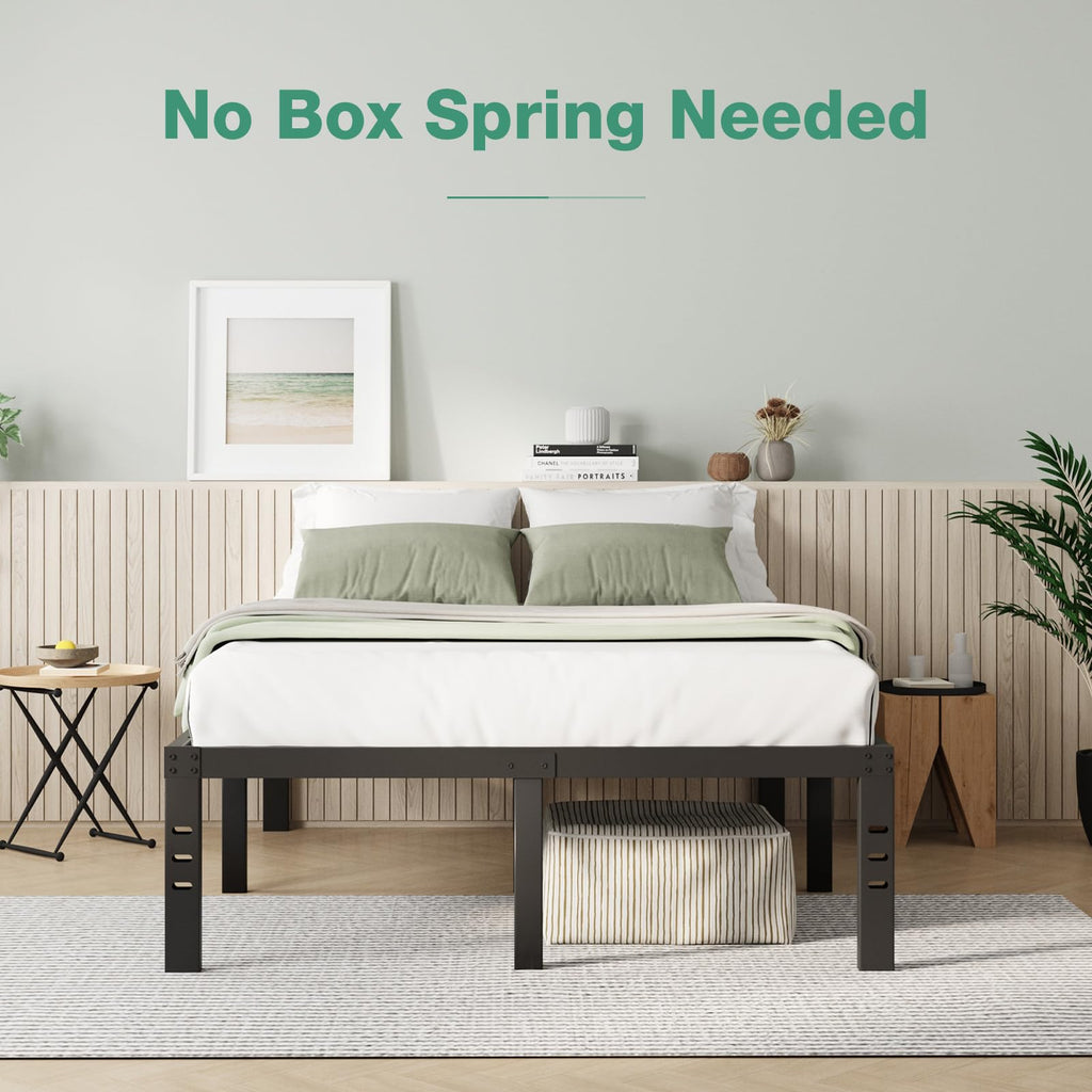 Queen Size 14 Inch Metal Platform Bed Frame P761