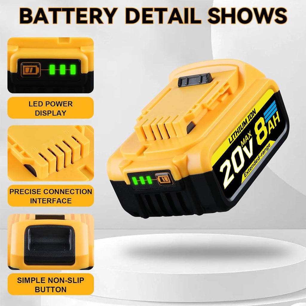 8.0Ah 20V Replacement Battery Q296284