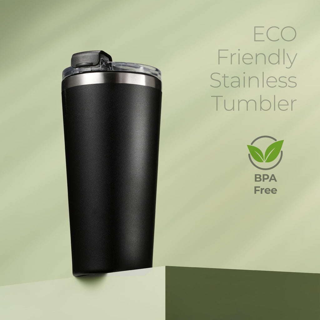 16 oz Stainless Steel Insulated Coffee Tumbler Black M619