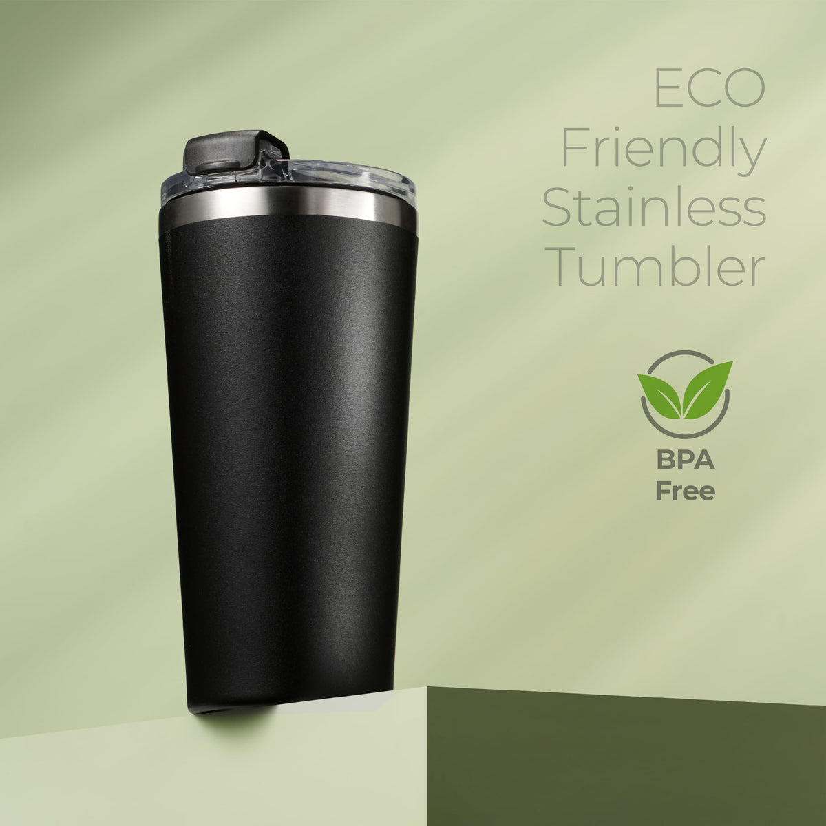 16 oz Stainless Steel Insulated Coffee Tumbler Black M619