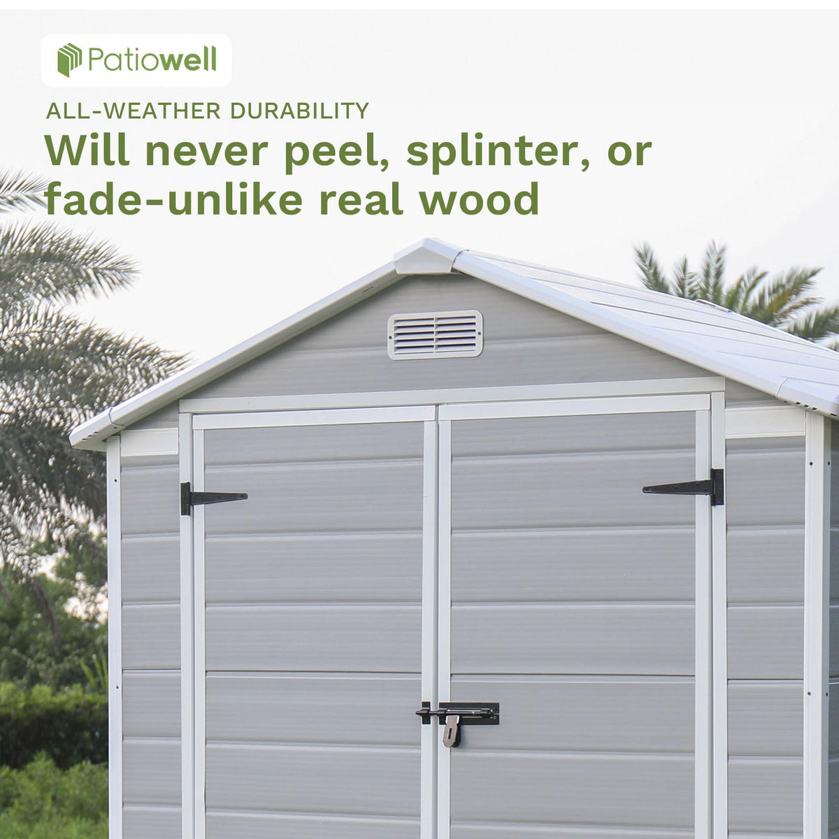 6x4 FT Resin Outdoor Storage Shed with Floor I1120