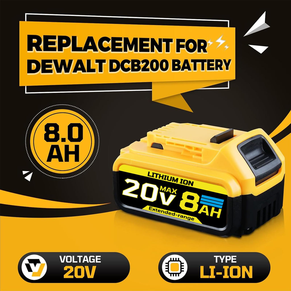 8.0Ah 20V Replacement Battery Q296284