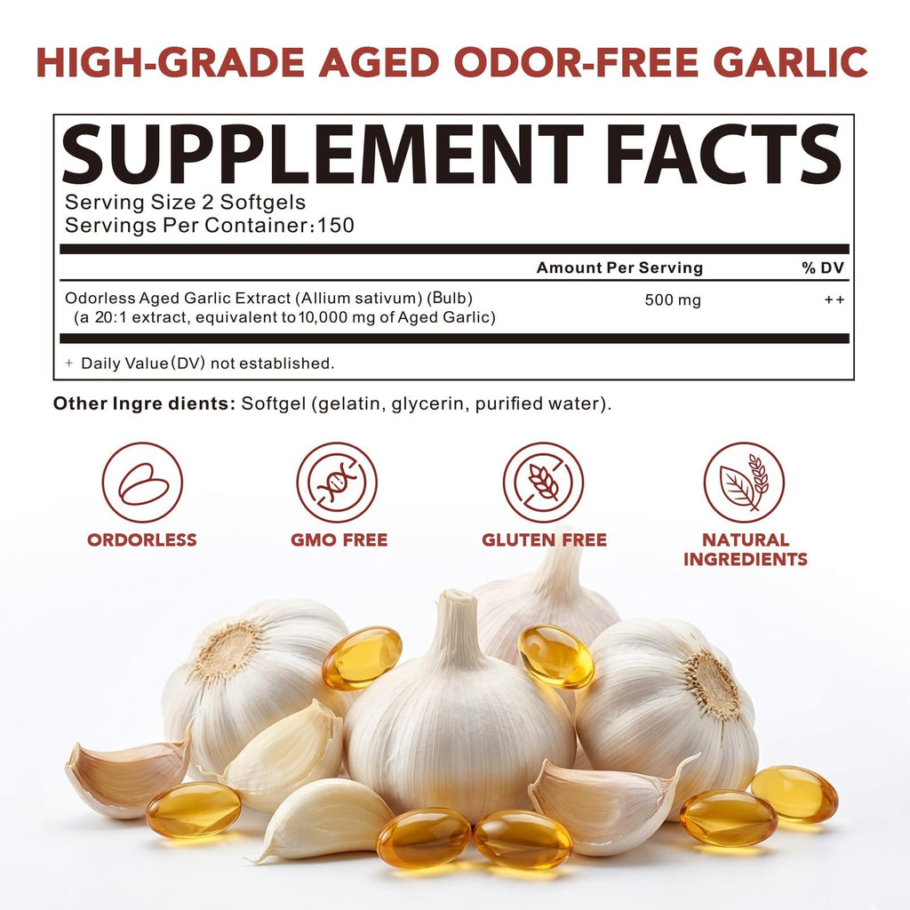 Garlic Extract Supplements, 300 Softgels V282