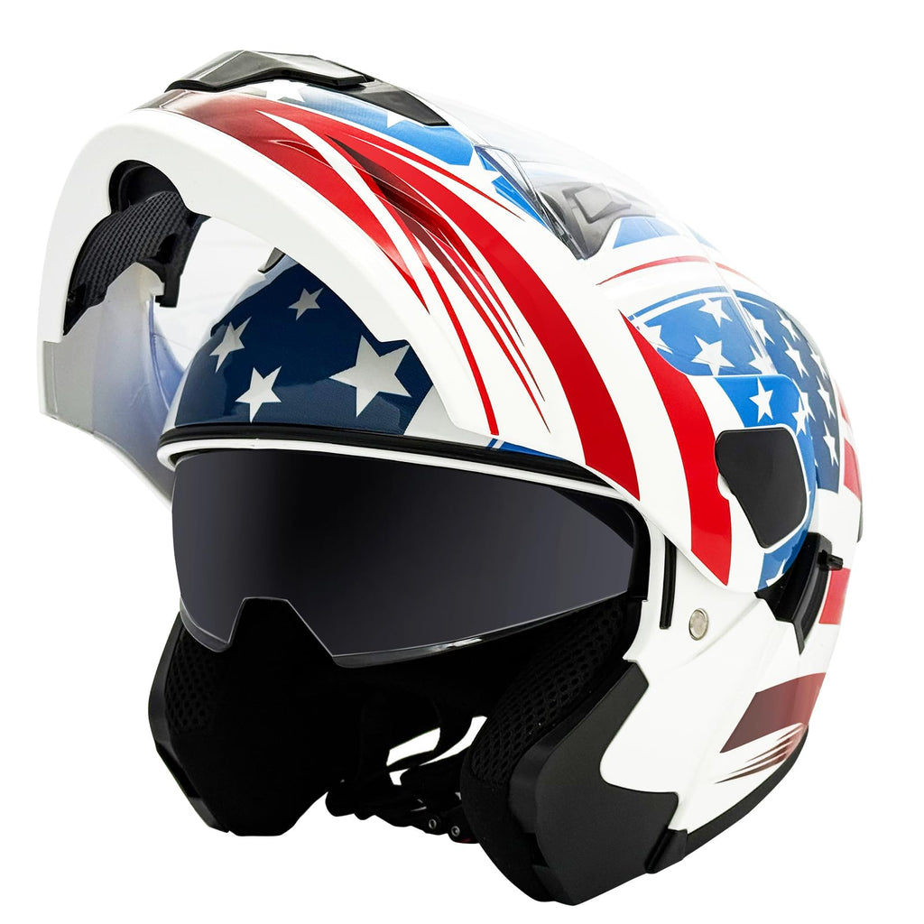 DOT Approved Dual Visor Full Face Motorcycle Helmet C5317