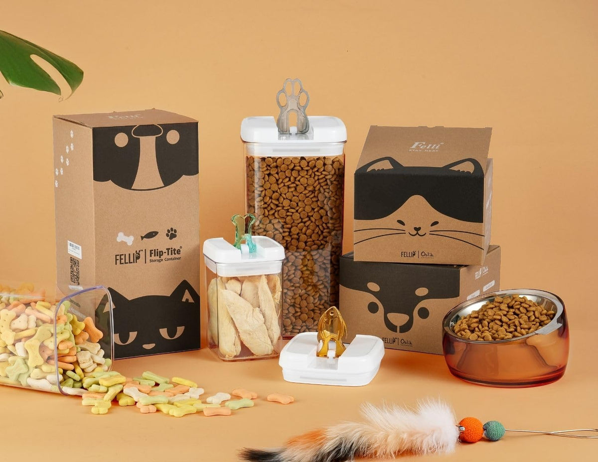 Airtight Pet Food Container with Flip Top Handles V928