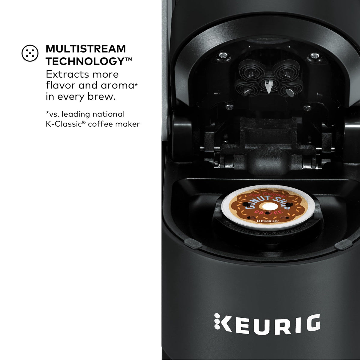 Single Serve K-Cup Pod Coffee Maker, 4 Brew Sizes, Black O22602