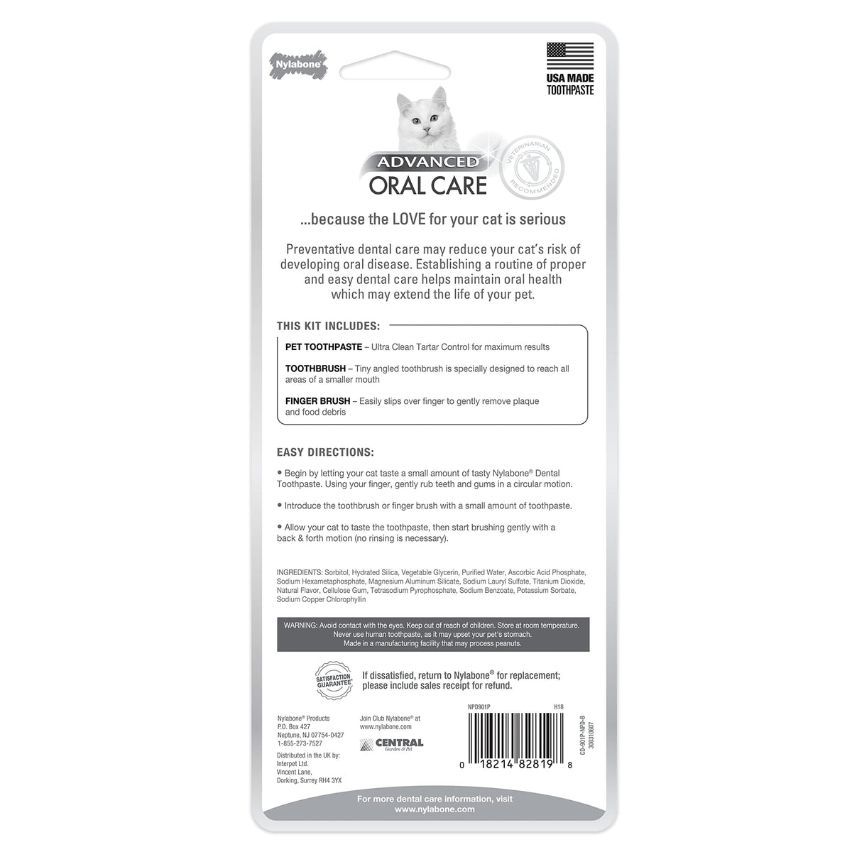 Advanced Oral Care Cat Dental Kit 3 Count O918078
