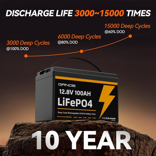 12V 100Ah LiFePO4 Lithium Battery 2 Pack L9802