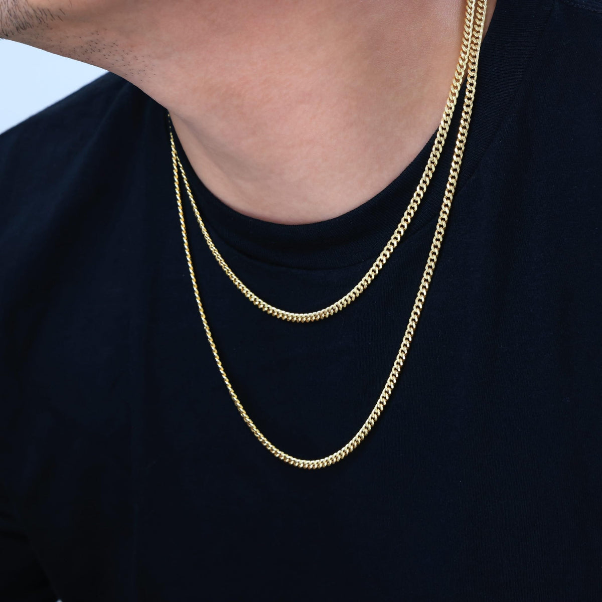 14K Yellow Gold Cuban Link Chain Necklace F92731