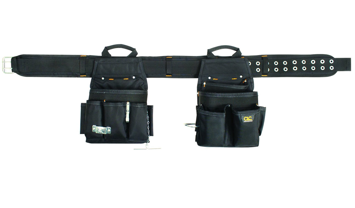 3 Piece 20 Pocket Black Tool Belt M3708