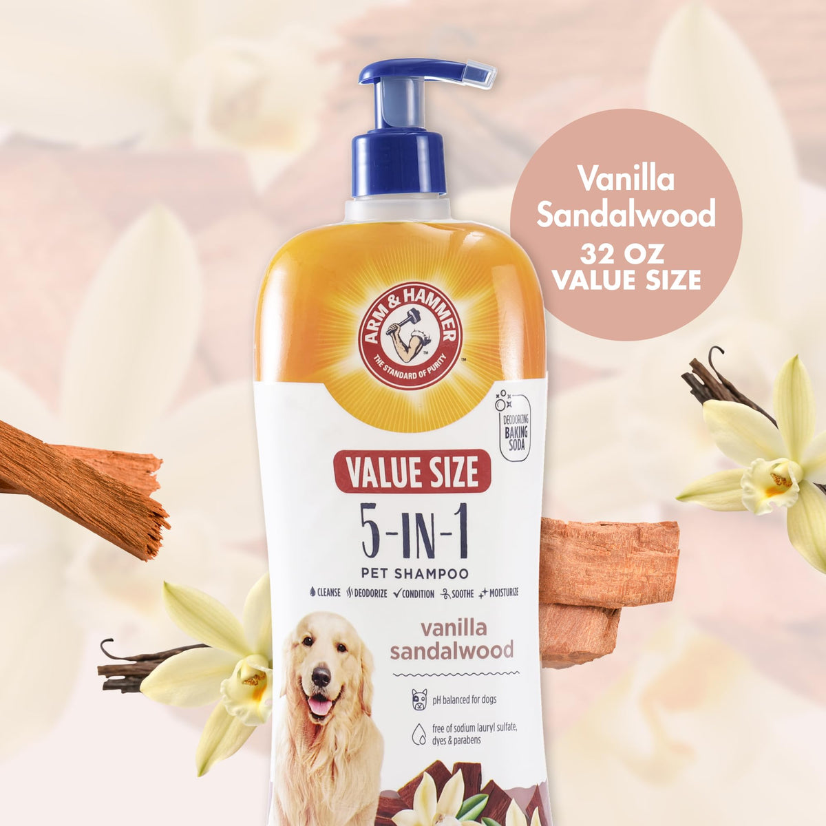 Vanilla Sandalwood Dog Shampoo 32 Fl Oz U819516