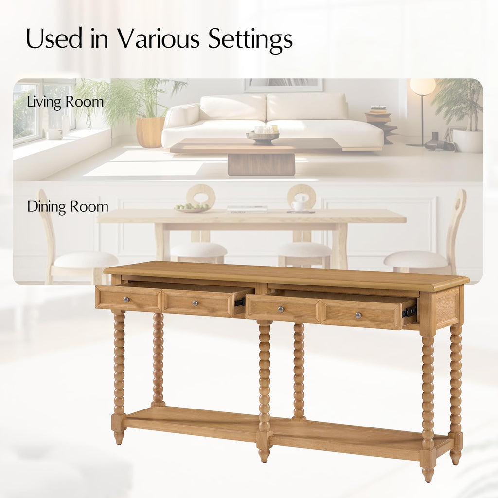 2-Drawer Oak Console Table G15318