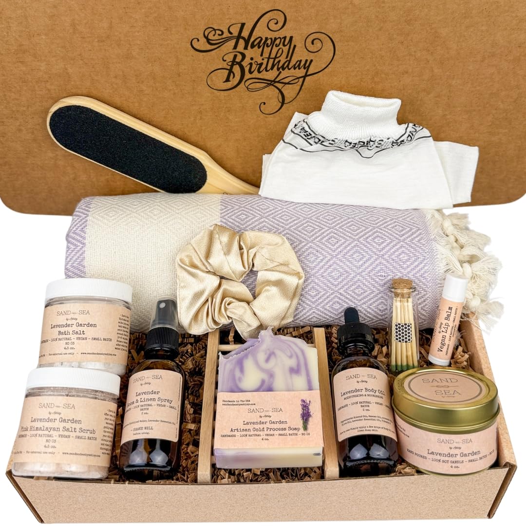 Handmade Lavender 13 Pc Spa Gift Basket K9546