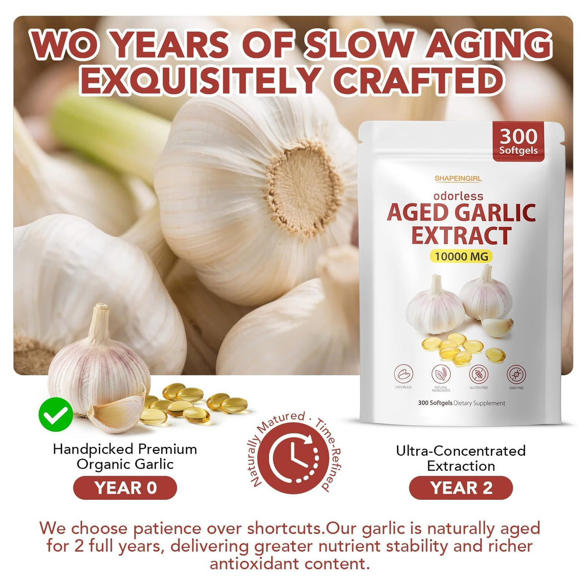 Garlic Extract Supplements, 300 Softgels V282
