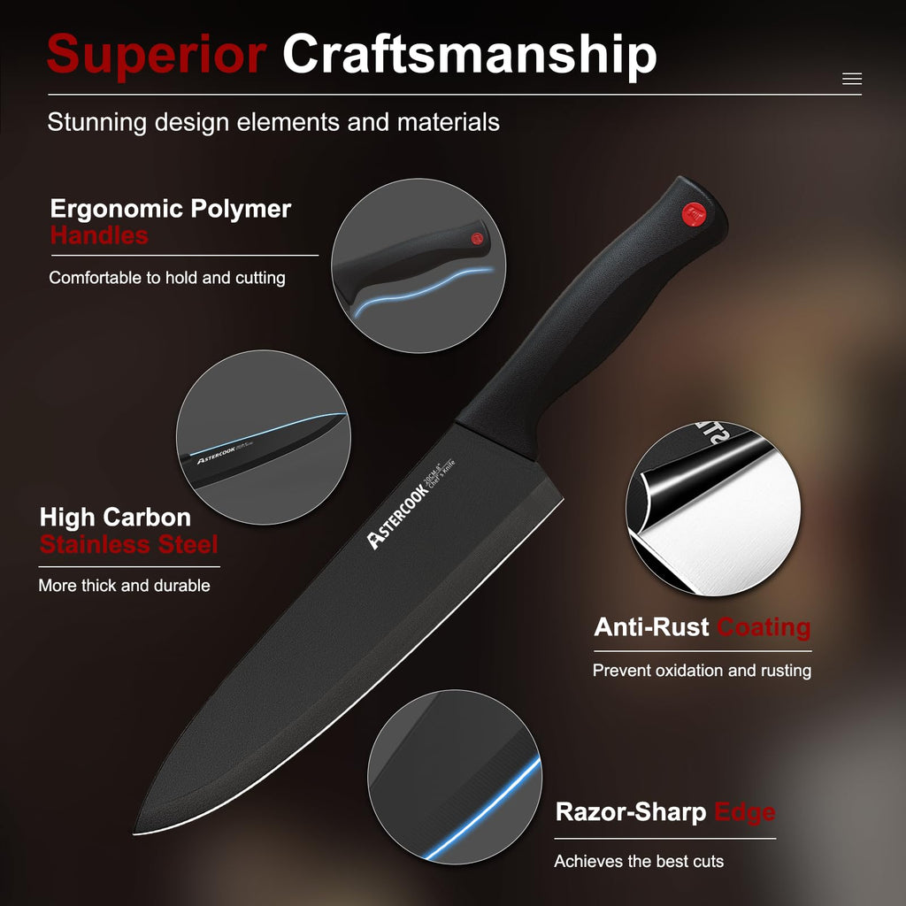 15 Pc German Knife Set with Block and Sharpener V5032