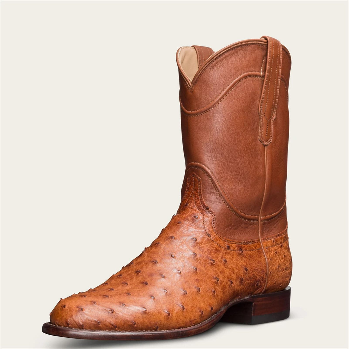 Men's Ostrich Pattern Leather Western Cowboy Boots C158