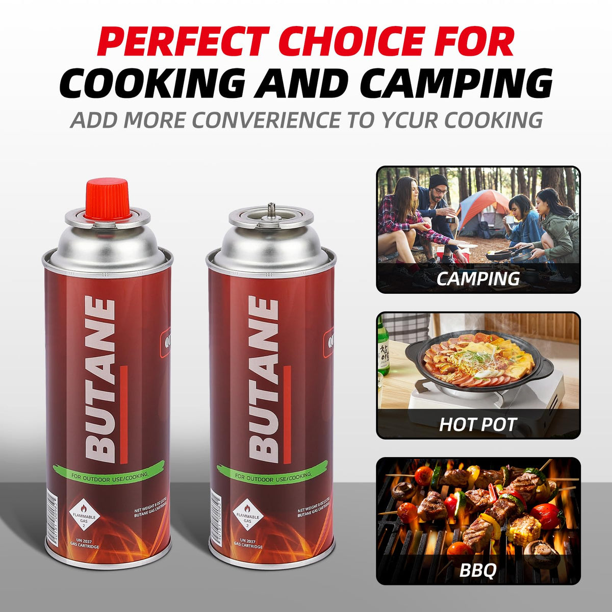 8oz Butane Fuel Canisters Pack of 4 G504
