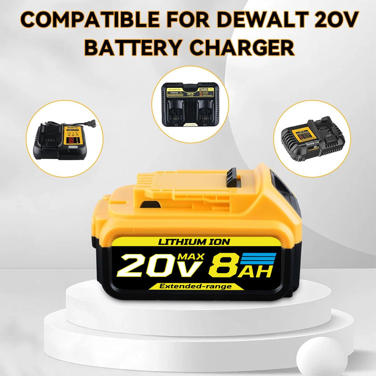 8.0Ah 20V Replacement Battery Q296284
