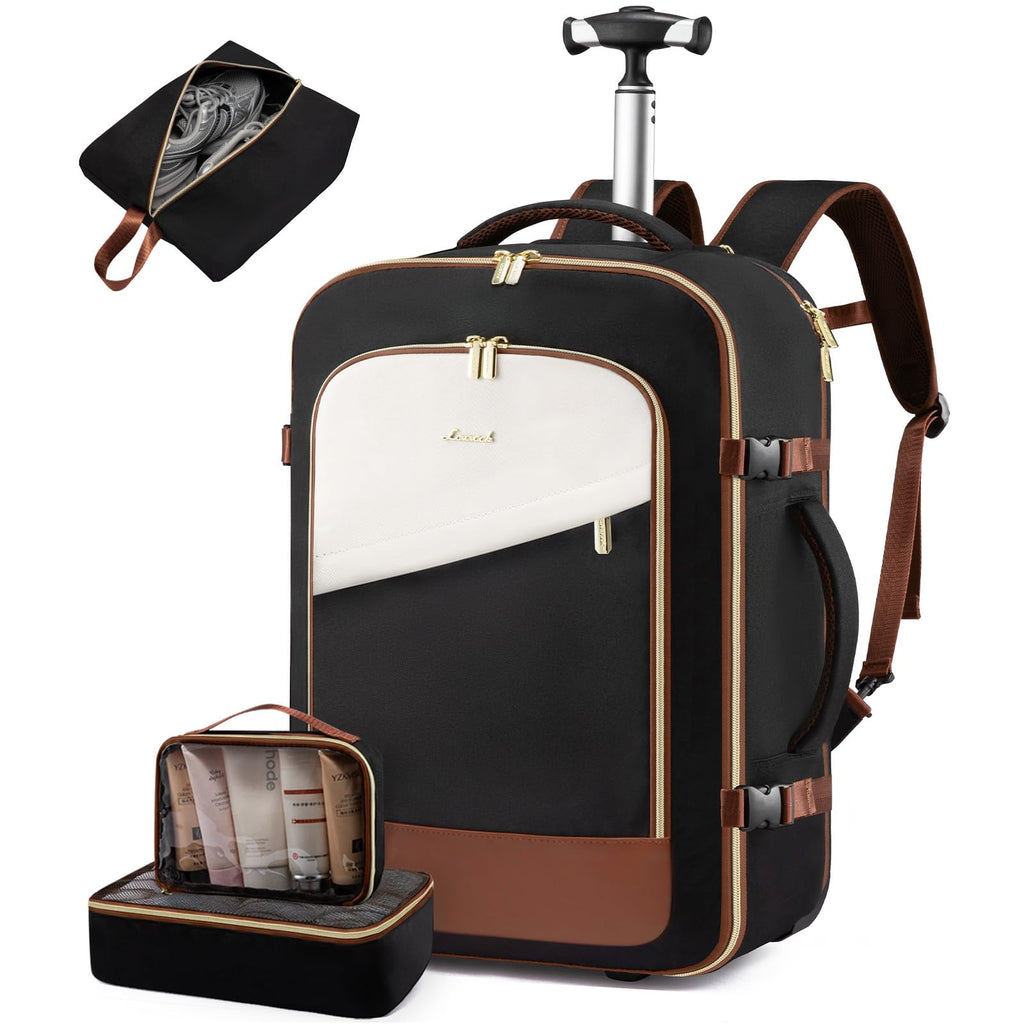 Rolling Backpack with Wheels, 17 Inch 57L Water Resistant S1777