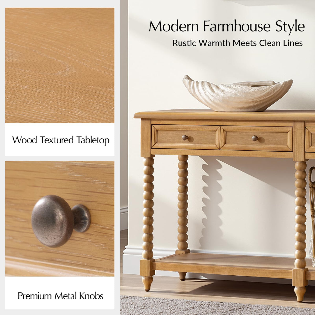 2-Drawer Oak Console Table G15318
