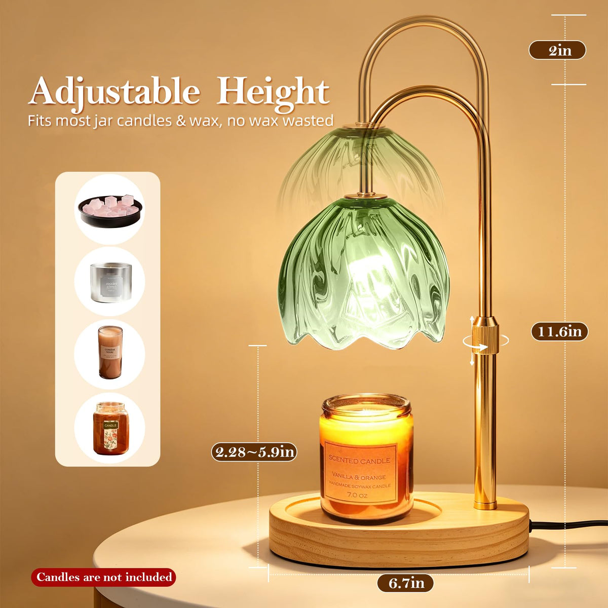 Flower Candle Warmer Lamp with Timer L6121