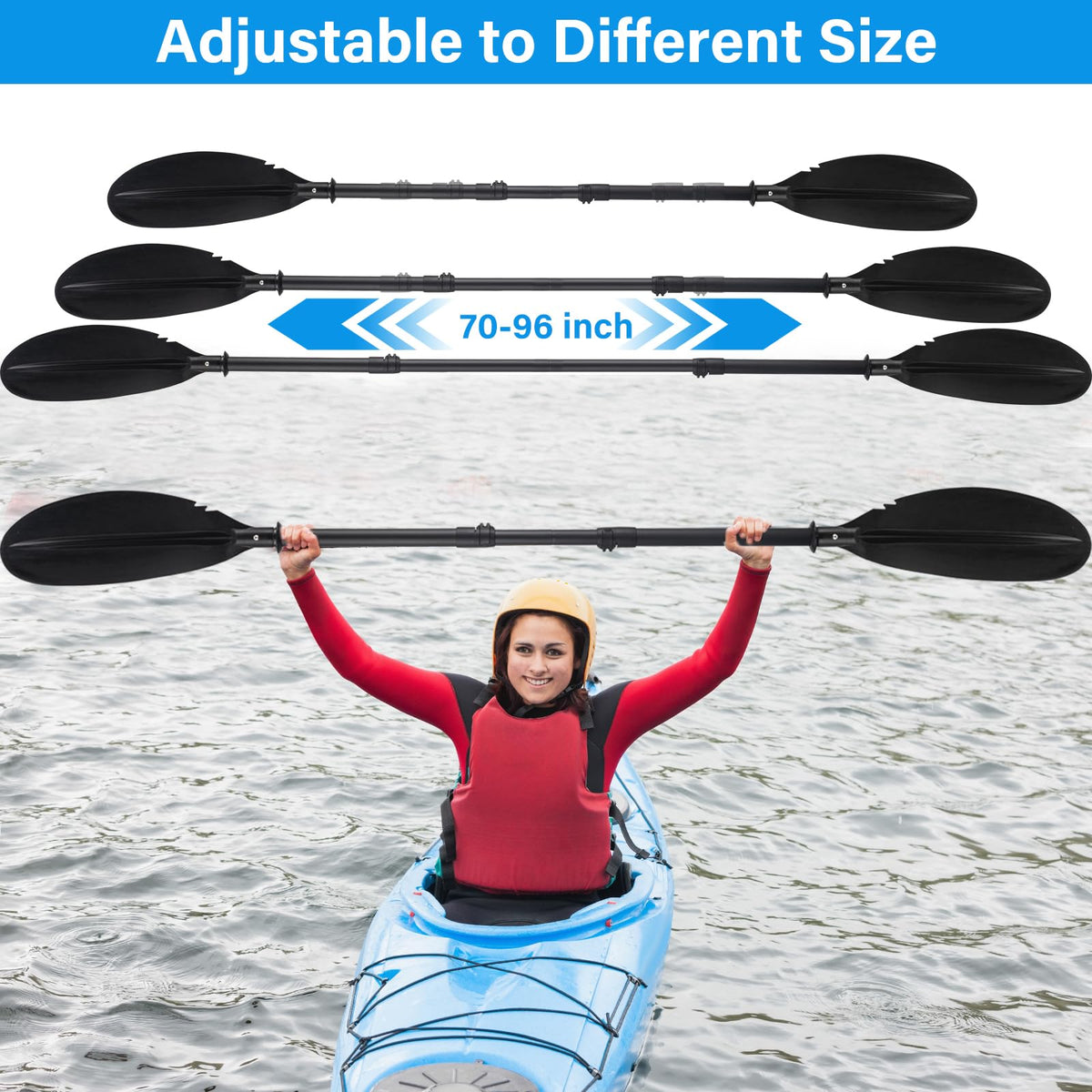 Adjustable Kayak Paddle with Paddle Leash N15699