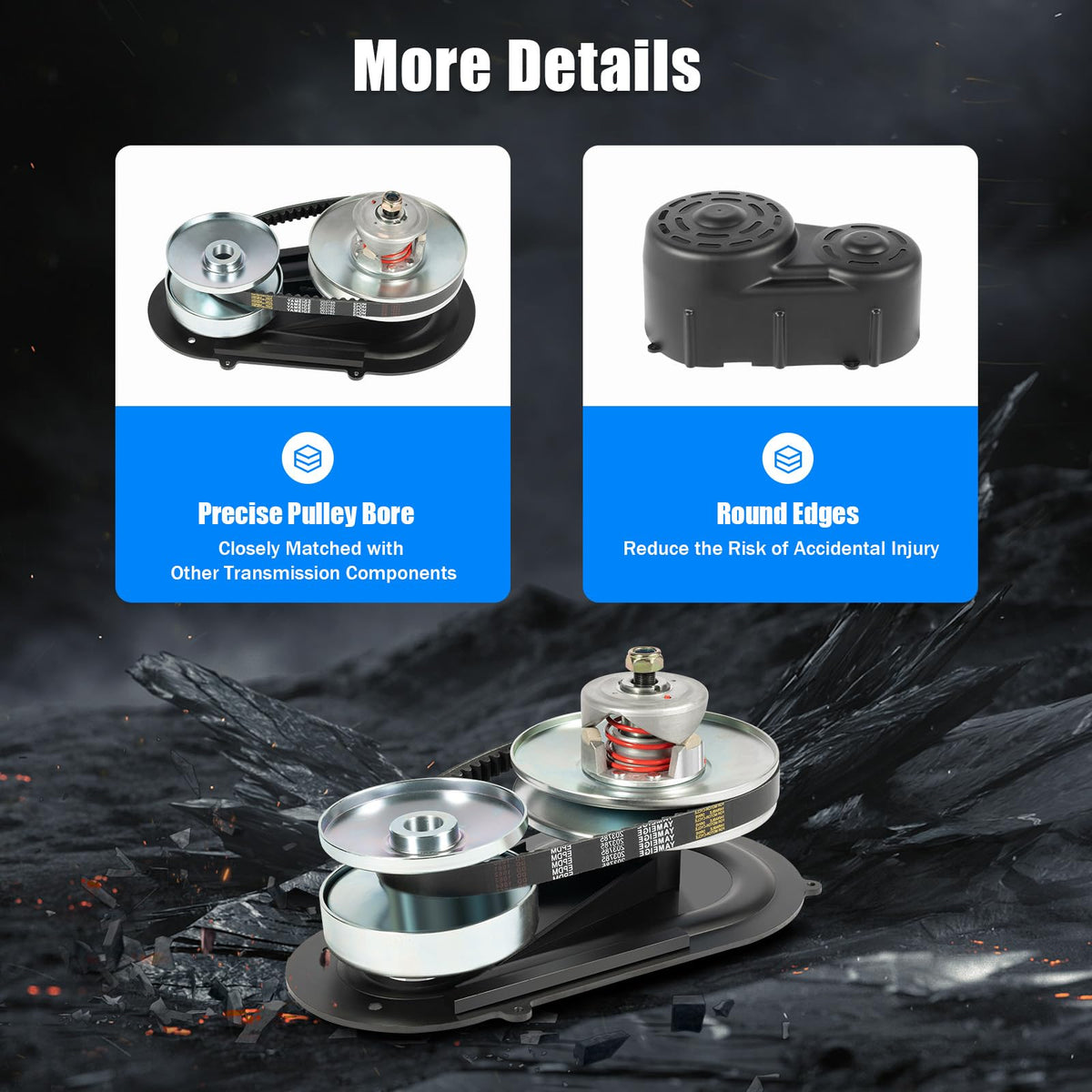 40 Series Torque Converter Kit, 3/4 Inch Driver 10 Tooth and 12 Tooth Chain Drive E899873